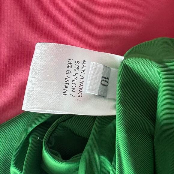 ALEX PERRY Strapless Ruched Mini Dress Pink Green Prom Wedding US Size 6/AU 10 - Picture 10 of 14
